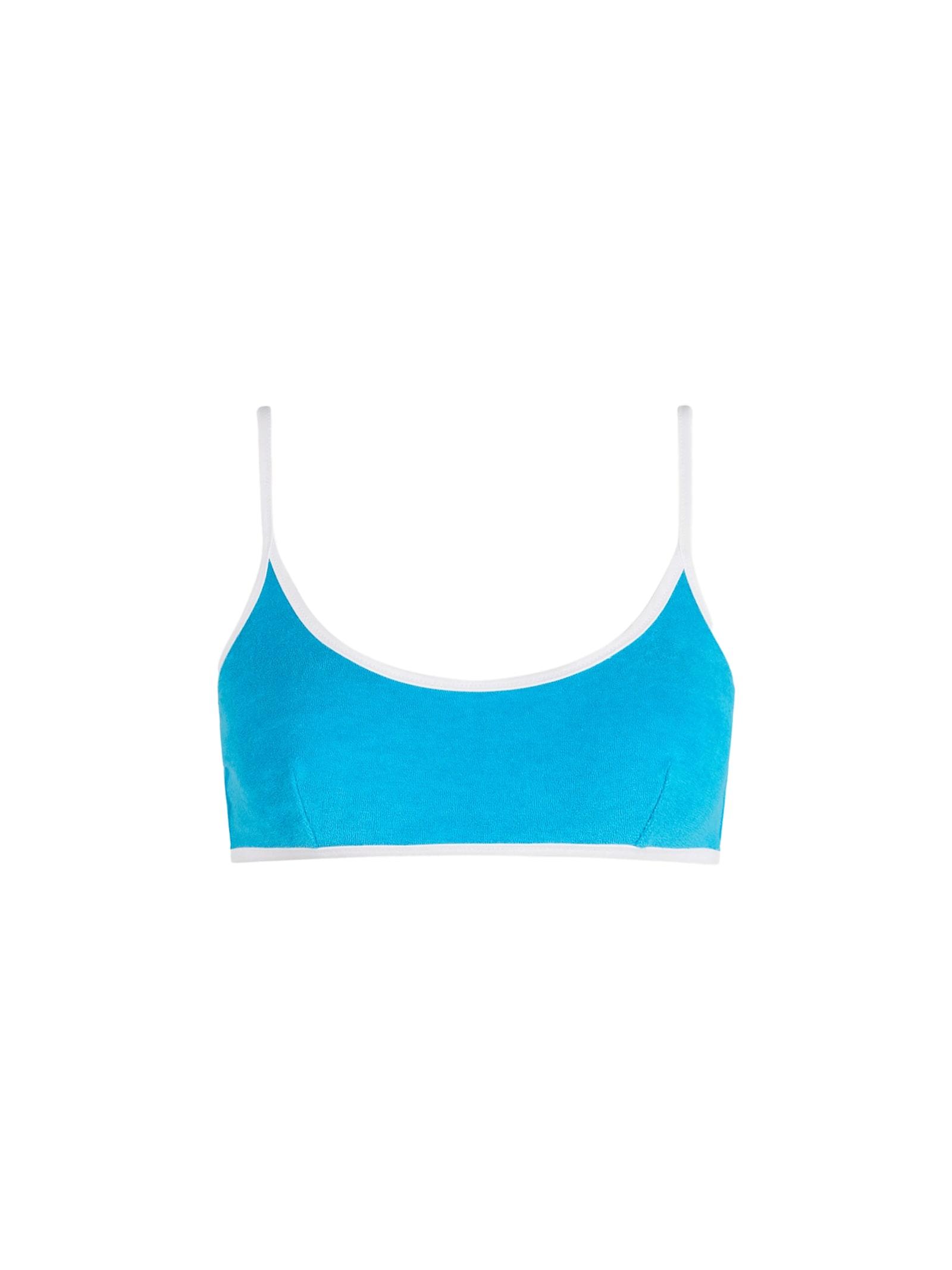mc2 saint barth woman terry bralette beach top judy with piping