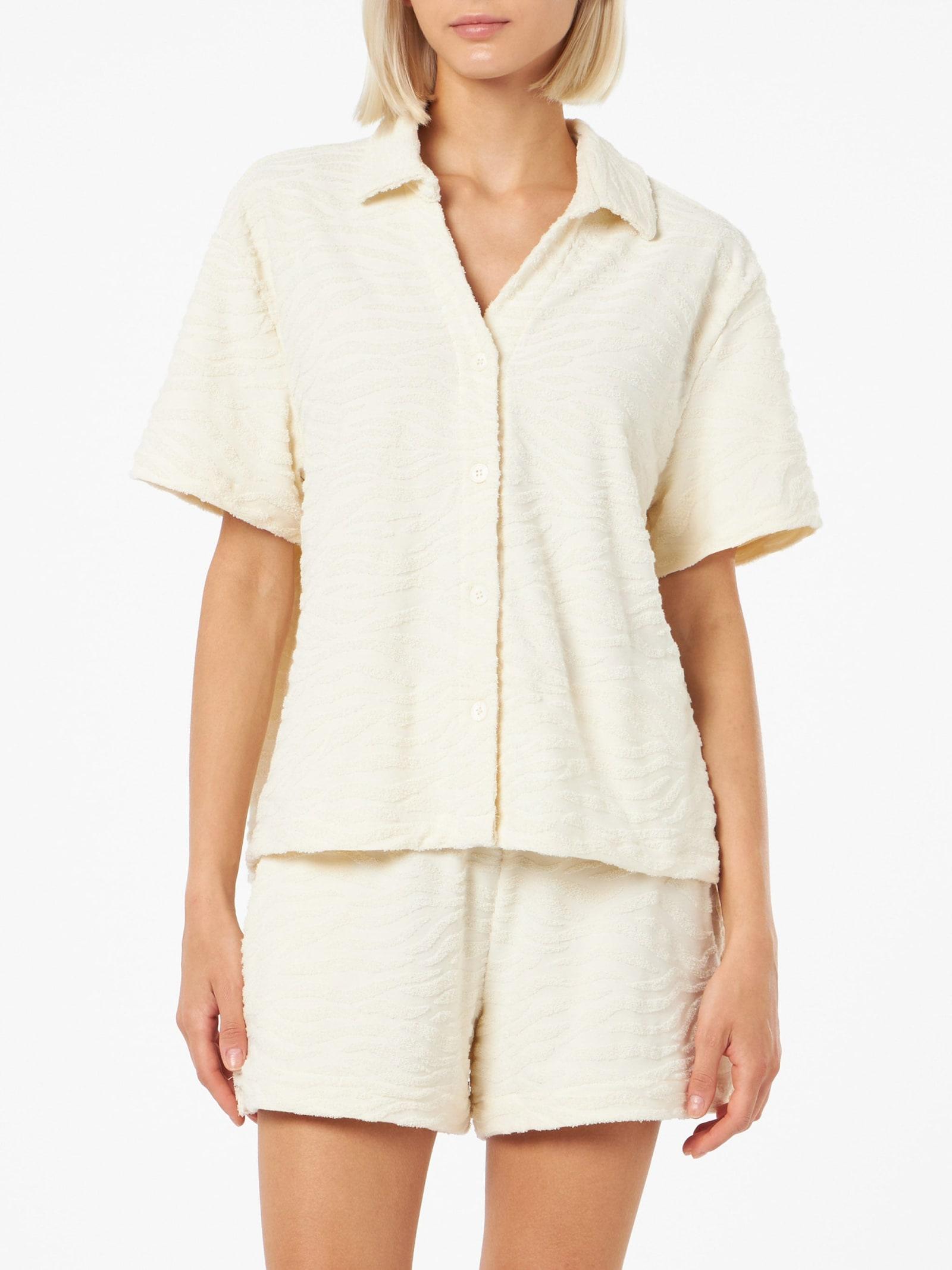 mc2 saint barth woman terry cotton shirt sheila