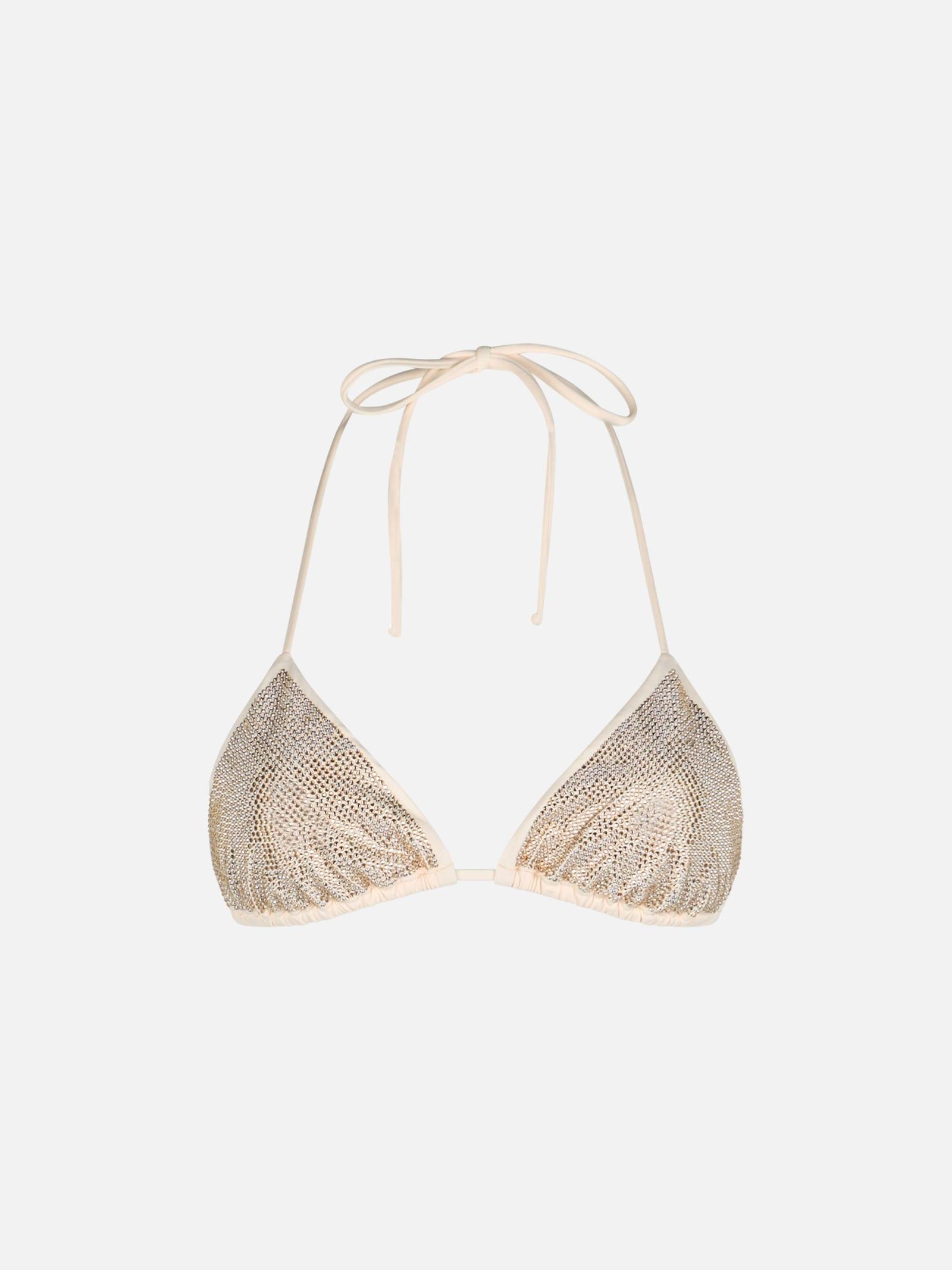 mc2 saint barth woman triangle top swimsuit annabelle with rhinestones