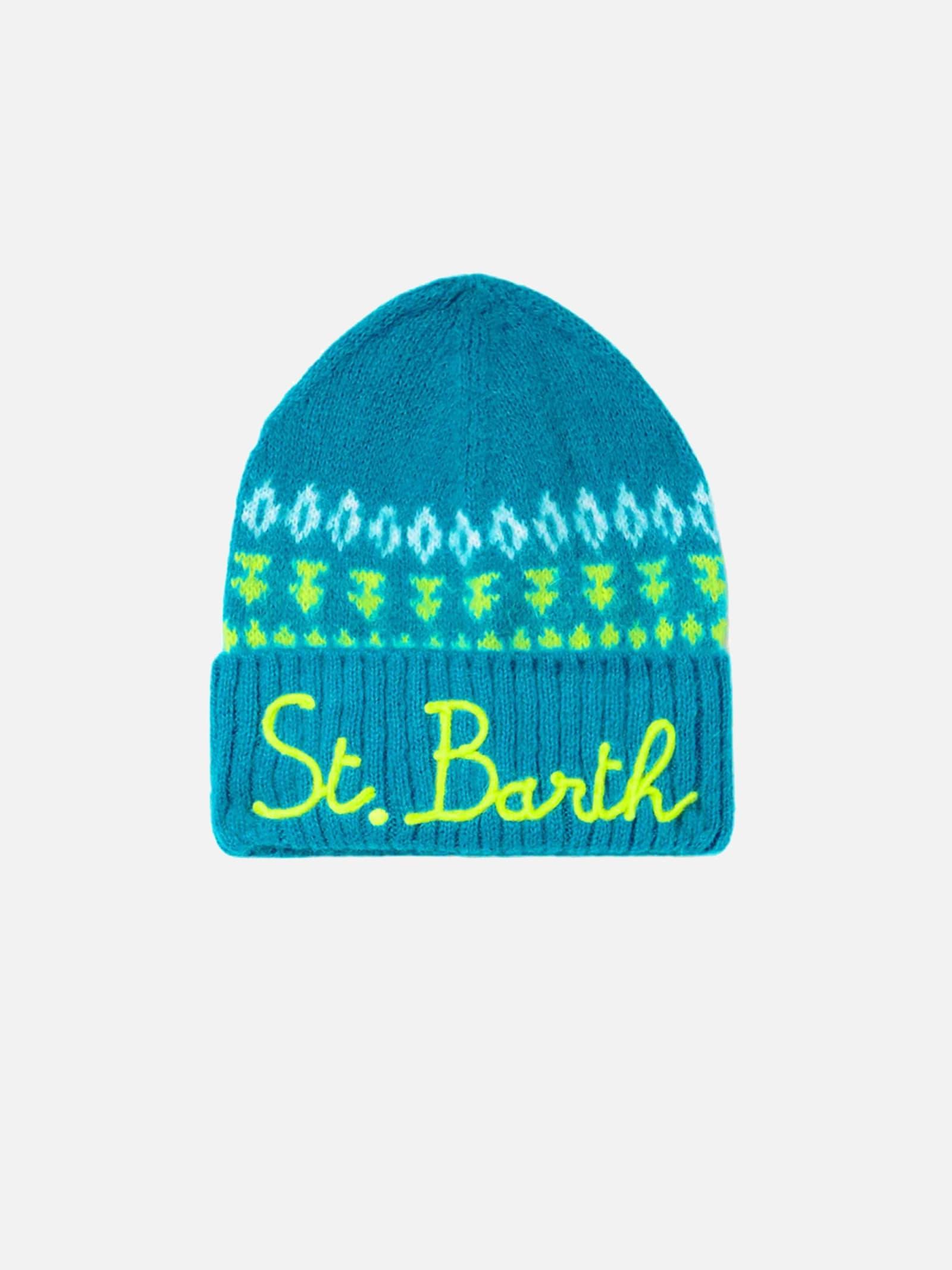 mc2 saint barth woman ultra soft beanie with nordic jacquard