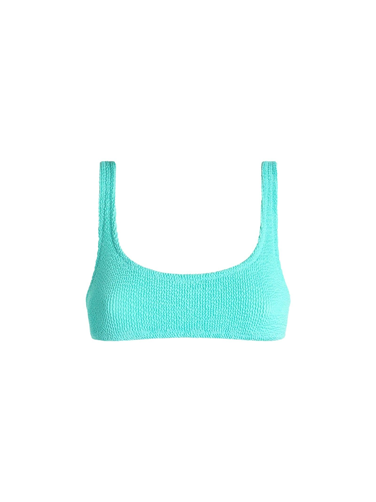 mc2 saint barth woman water green classic crinkle bralette naima