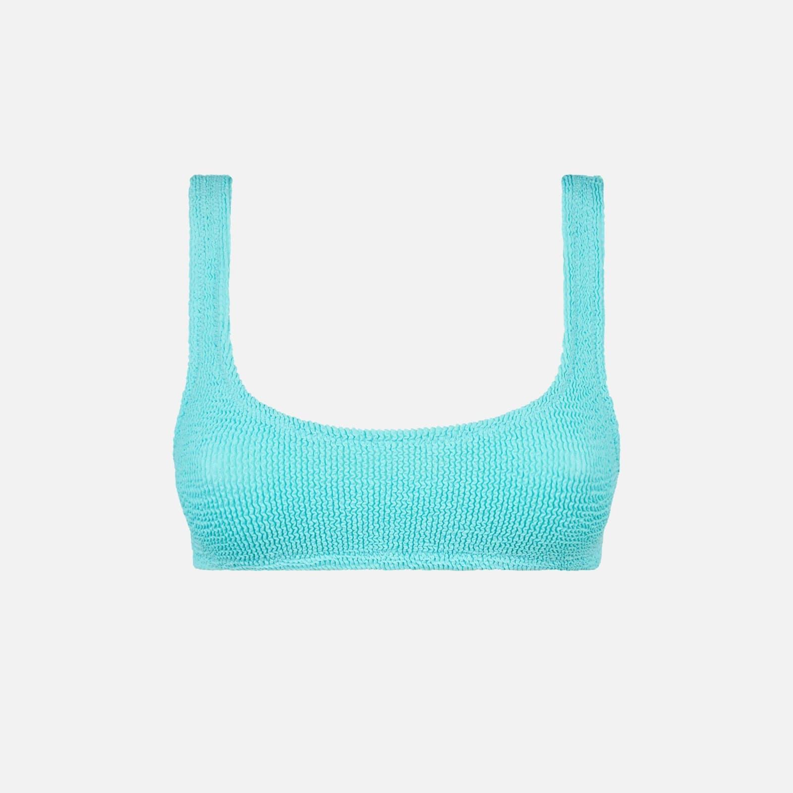 mc2 saint barth woman water green crinkle bralette swimsuit