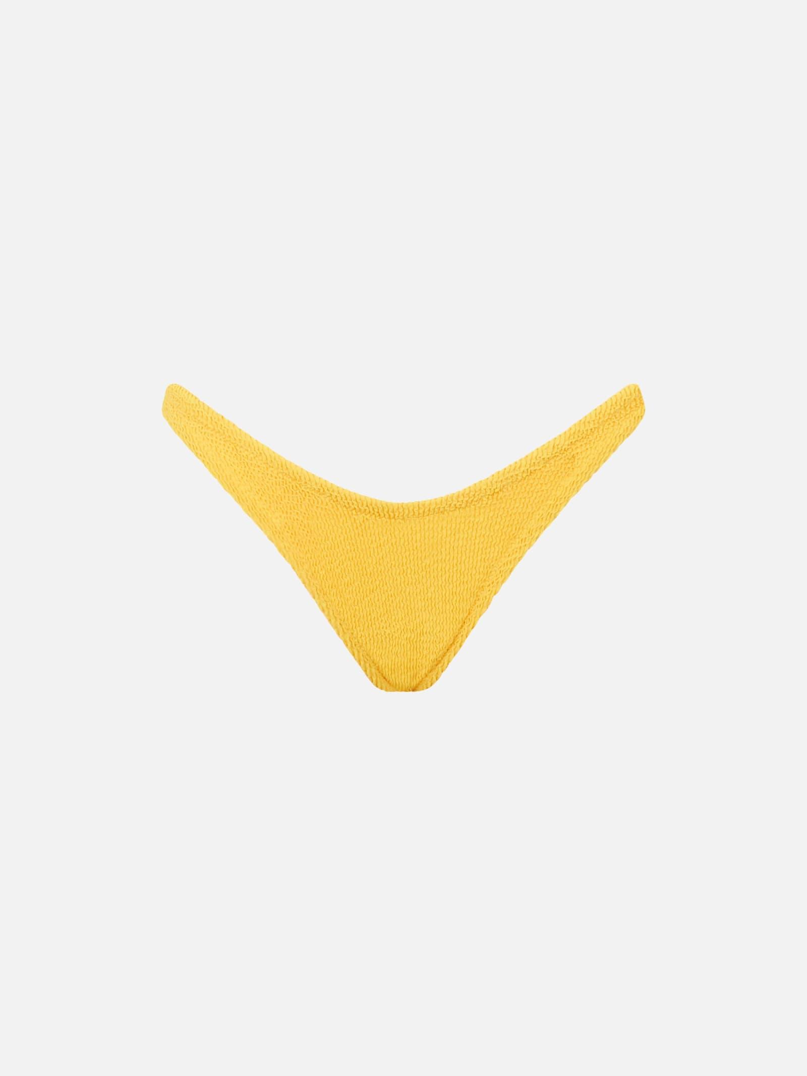 mc2 saint barth woman yellow crinkle swim briefs