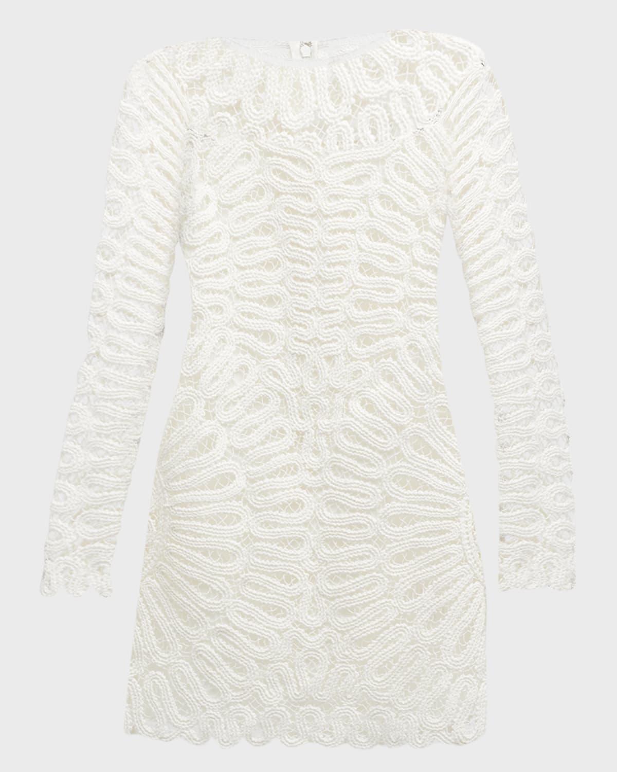 mccall cage crochet mini dress