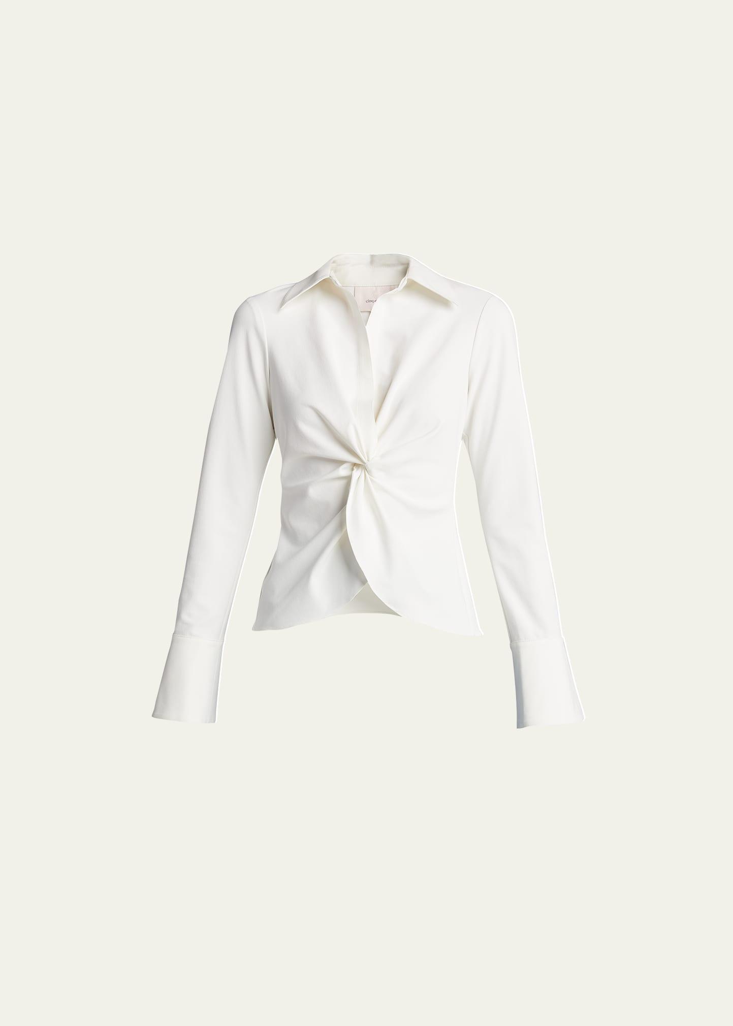 mckenna long-sleeve collared top