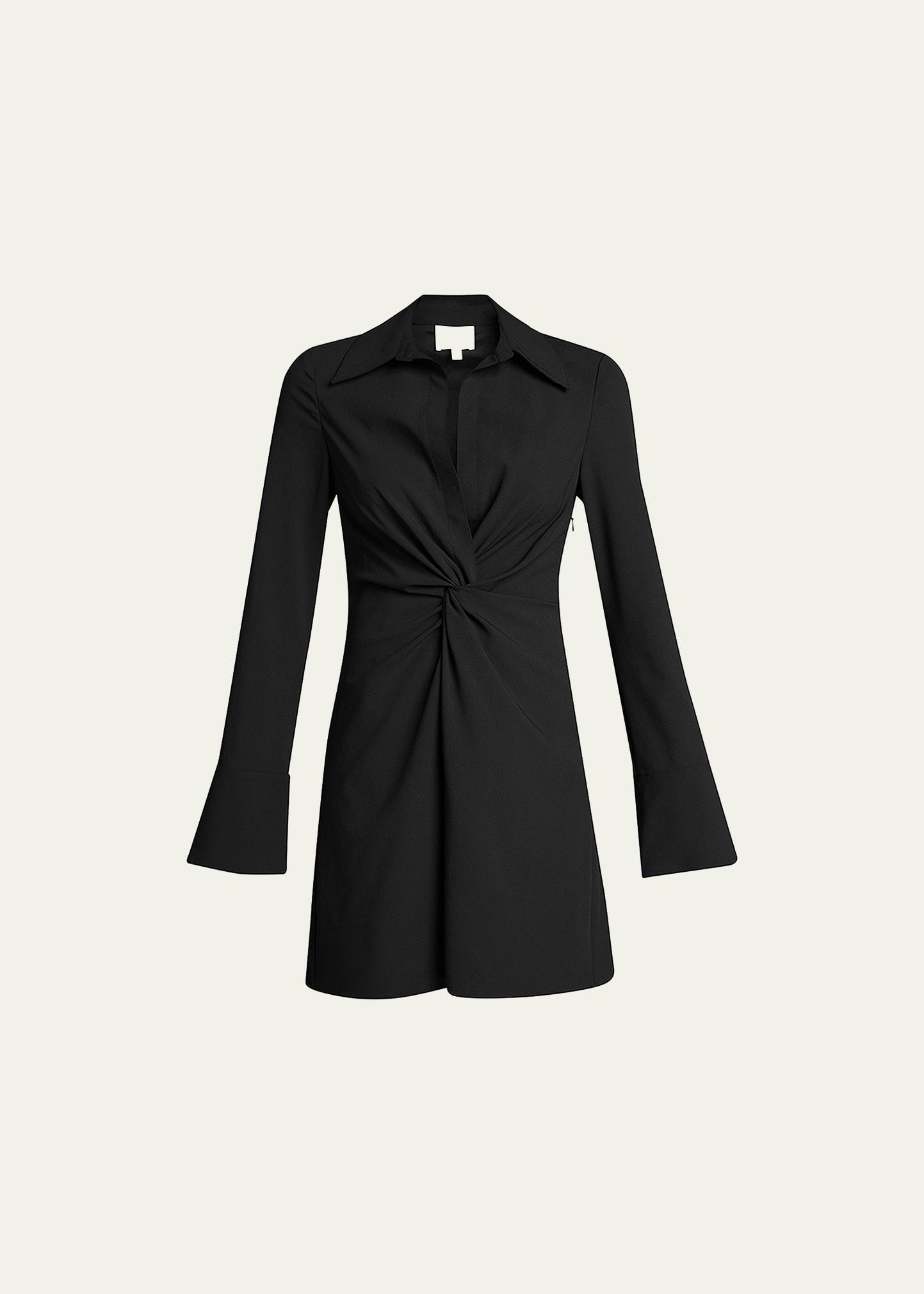 mckenna twist-front collared dress