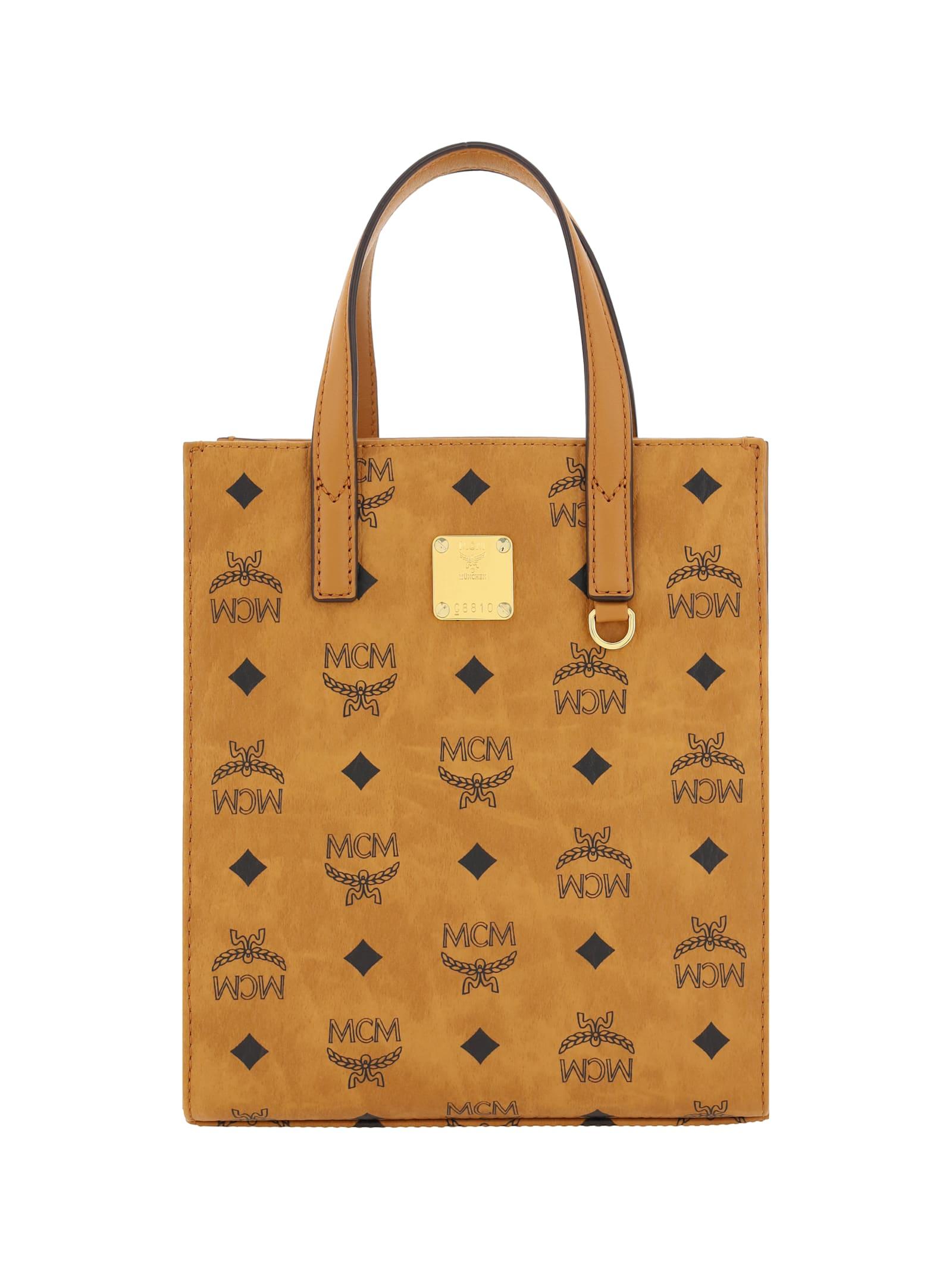 mcm aren mini tote handbag