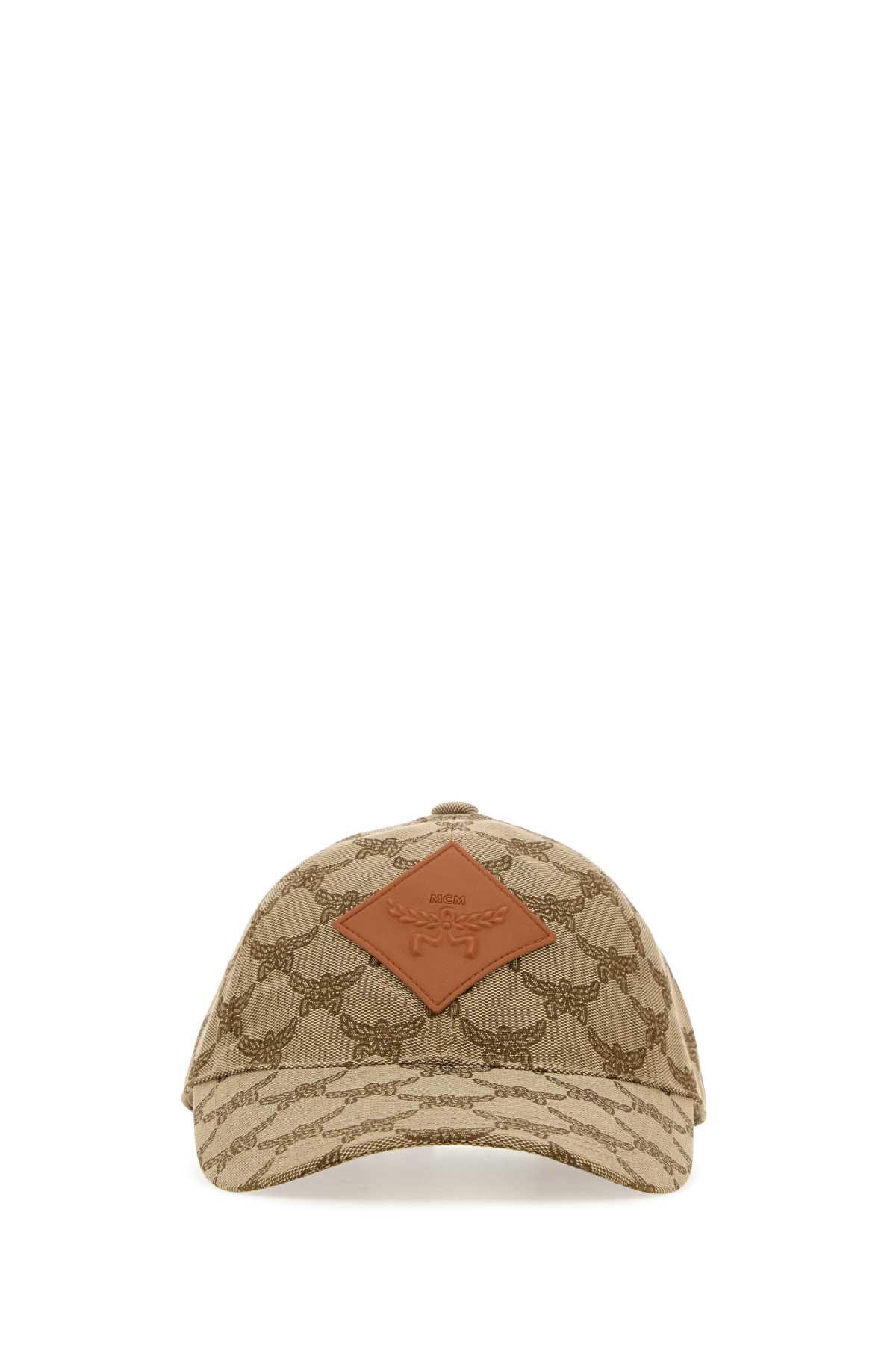 mcm embroidered polyester blend baseball cap