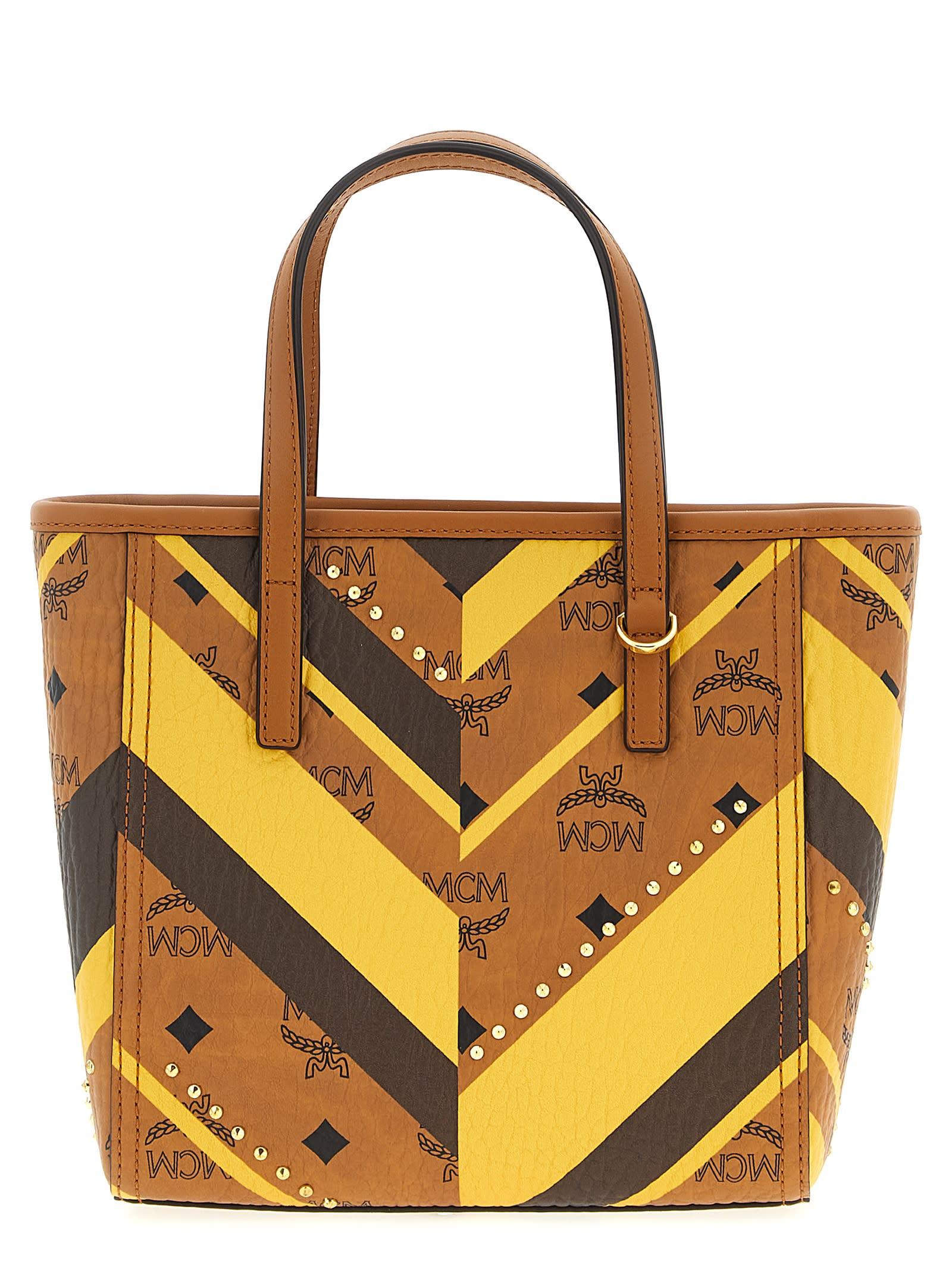 mcm toni mini shopping bag