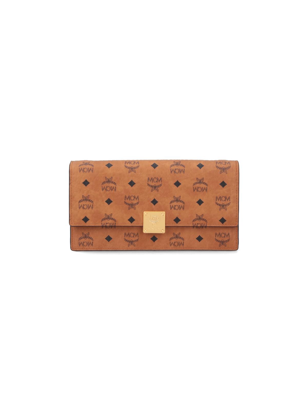 mcm wallets brown polyurethane - women