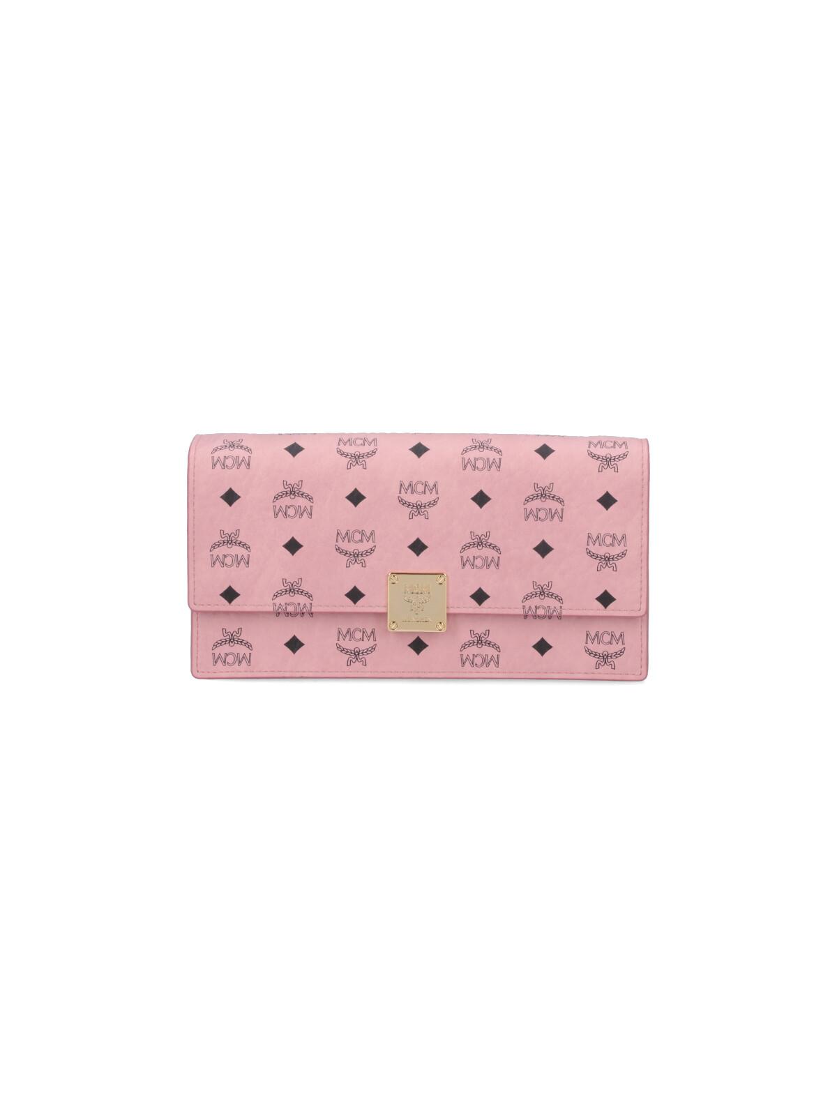 mcm wallets pink polyurethane - women