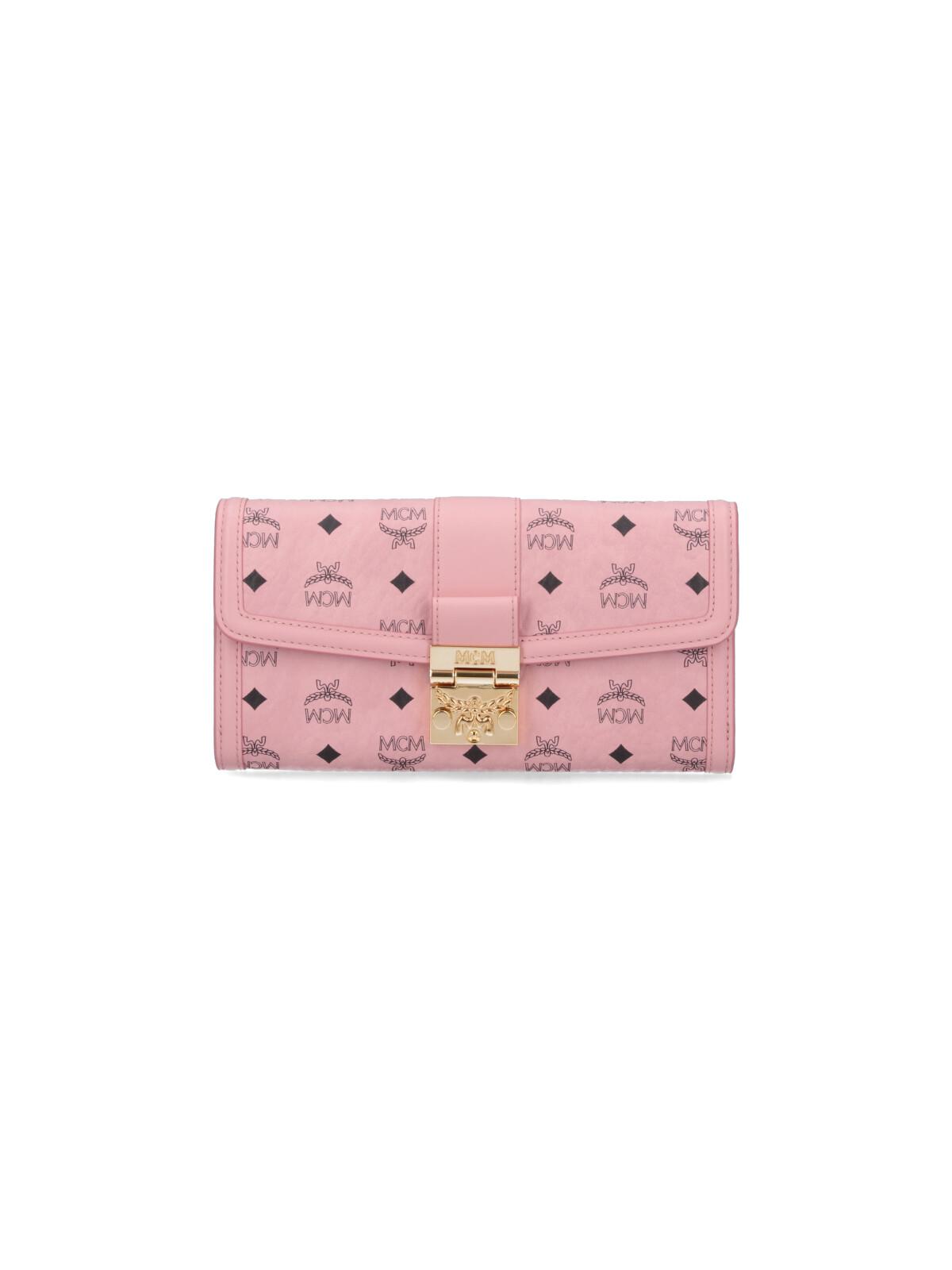 mcm wallets pink polyurethane - women