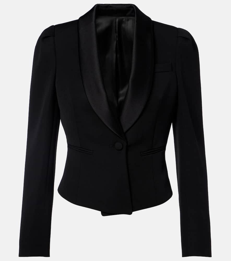 mcqueen cropped wool blazer