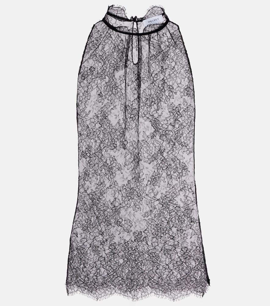 mcqueen floral lace top