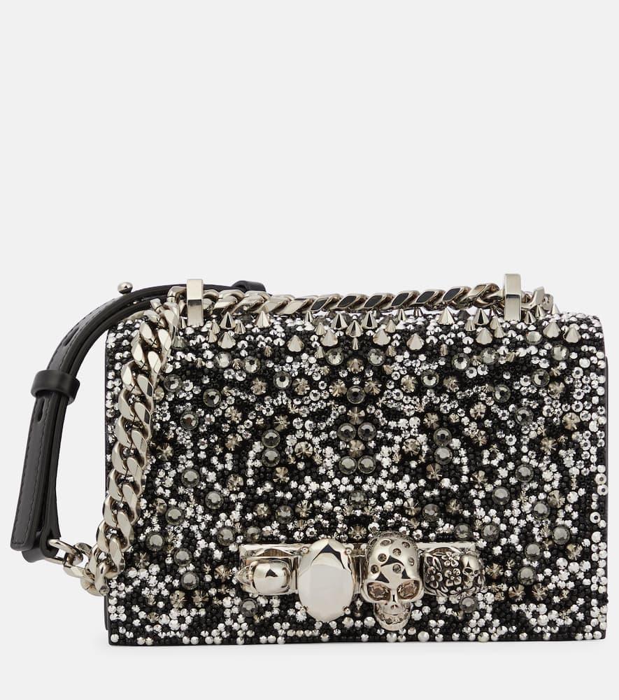 mcqueen jewelled satchel mini embellished crossbody bag