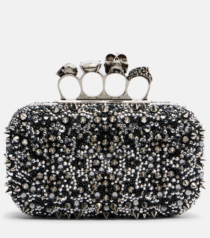 mcqueen knuckle embellished clutch