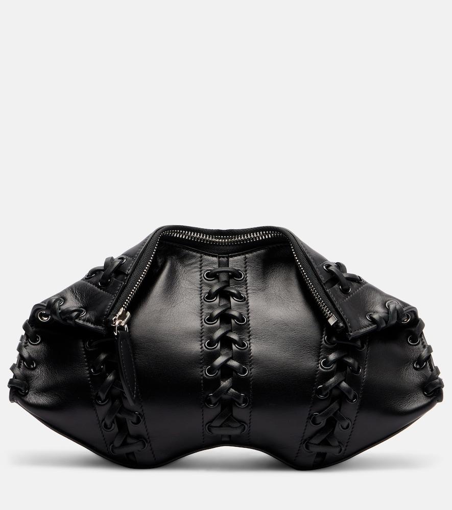 mcqueen manta small leather shoulder bag