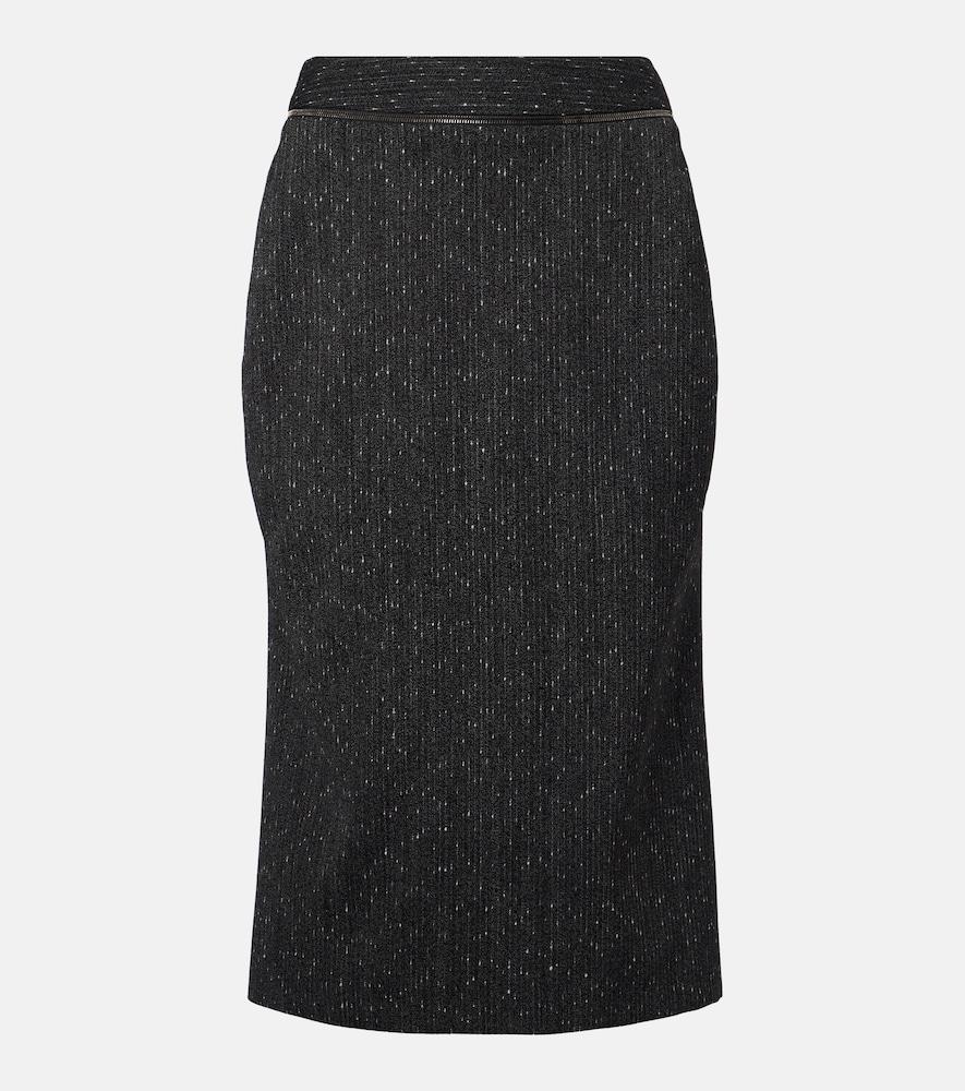 mcqueen pinstripe pencil skirt