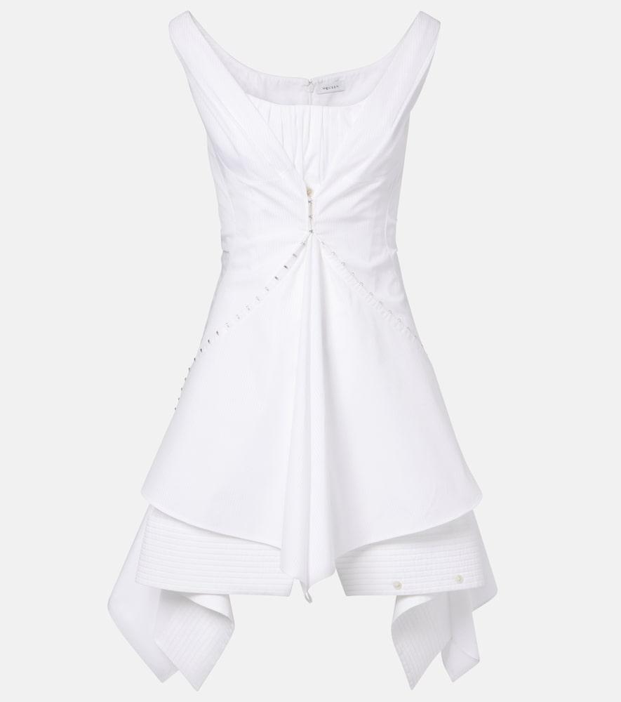 mcqueen ruffled cotton minidress