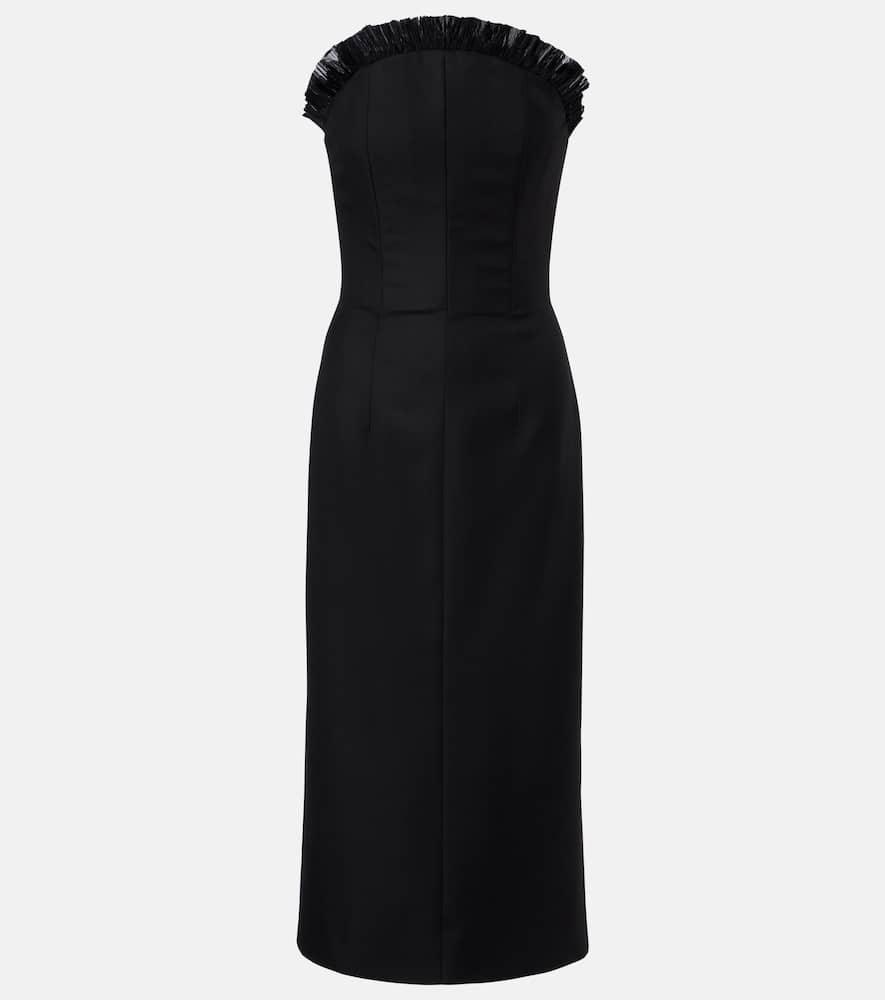 mcqueen ruffled wool gabardine cocktail dress