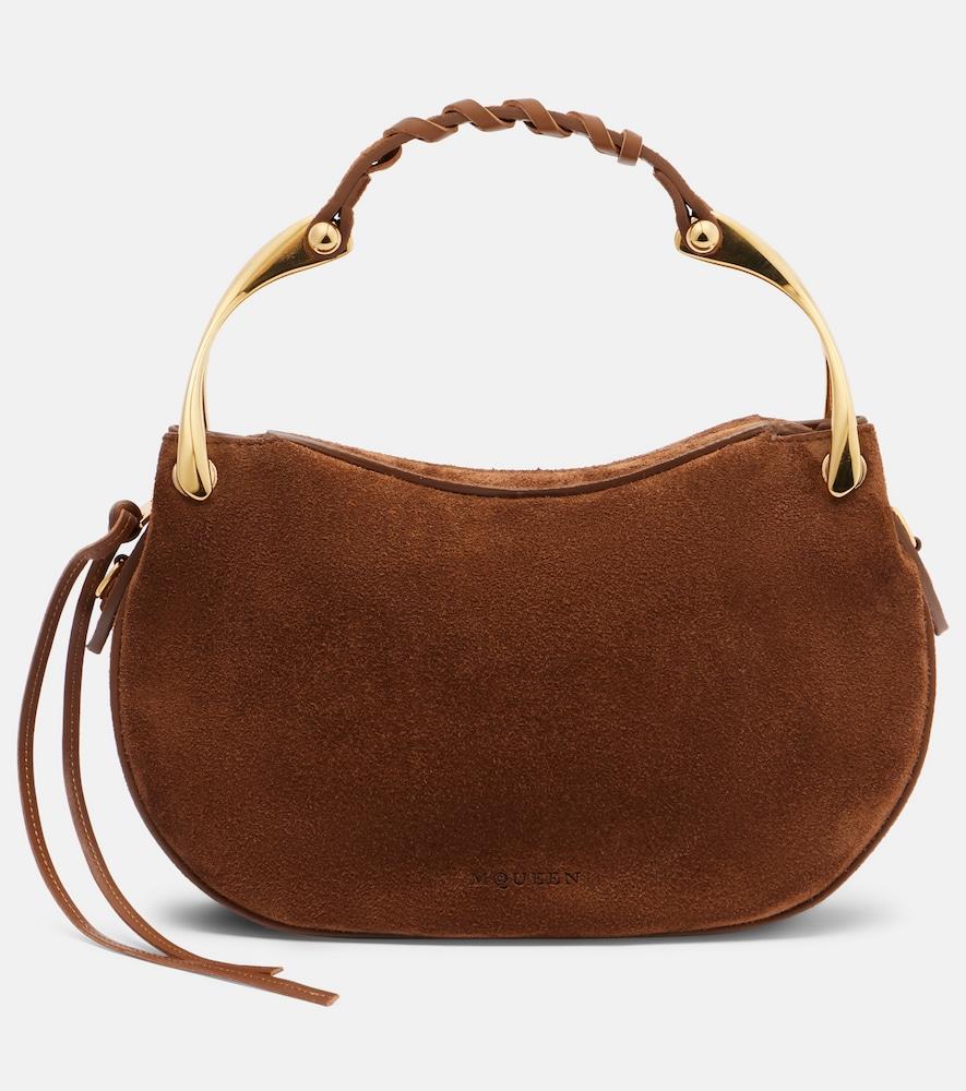 mcqueen wishbone mini suede top