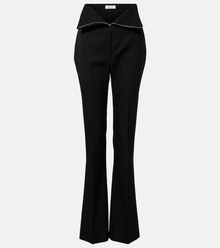 mcqueen wool bootcut pants