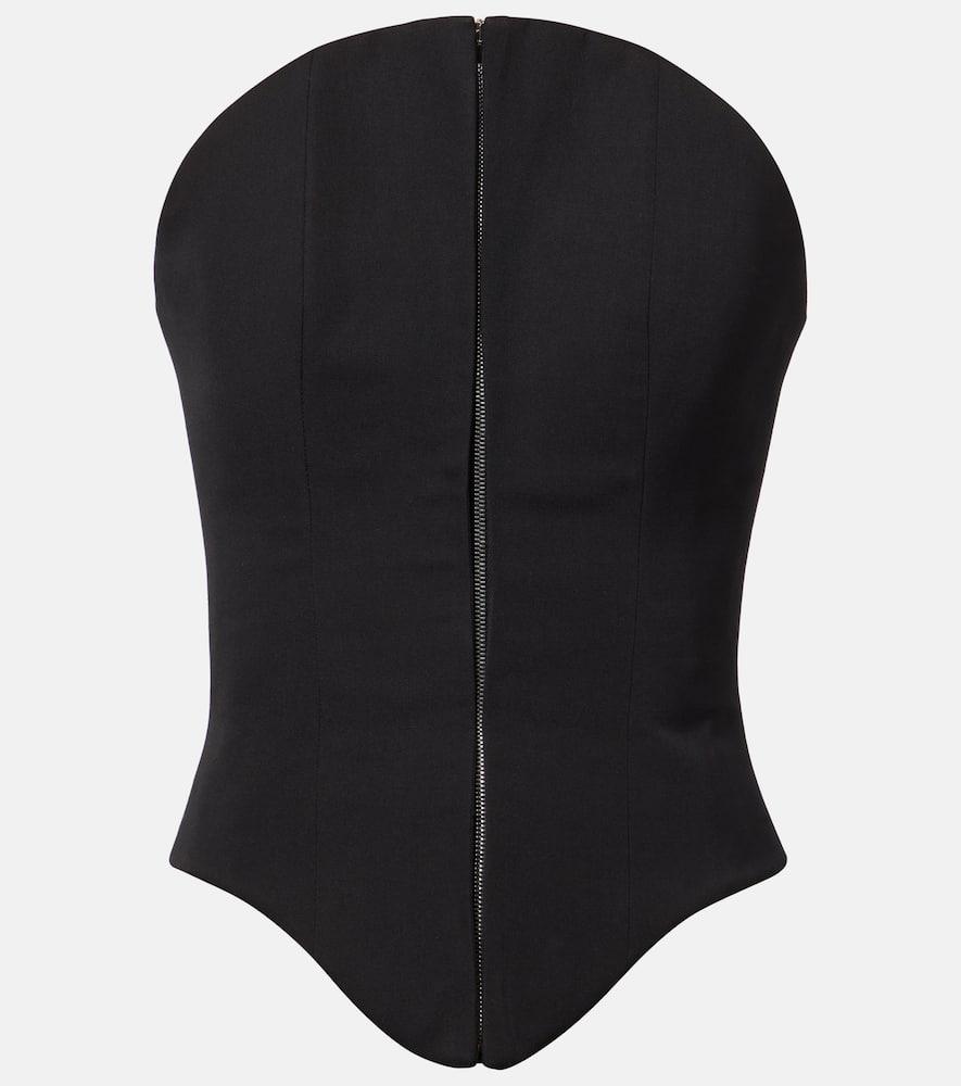 mcqueen wool corset top
