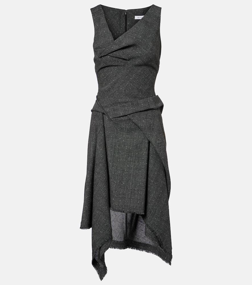 mcqueen wool midi dress
