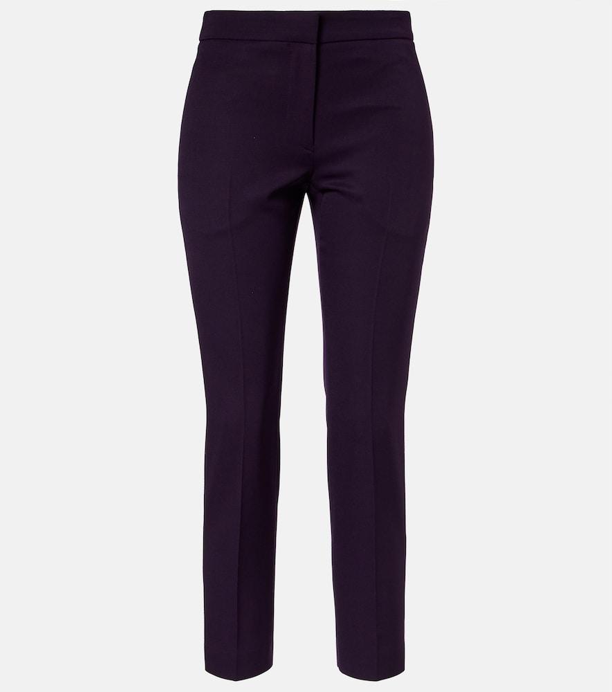 mcqueen wool slim pants