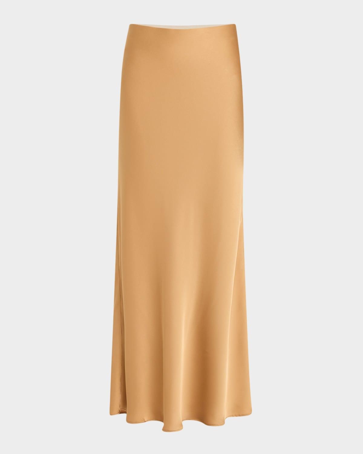 meadow satin maxi skirt