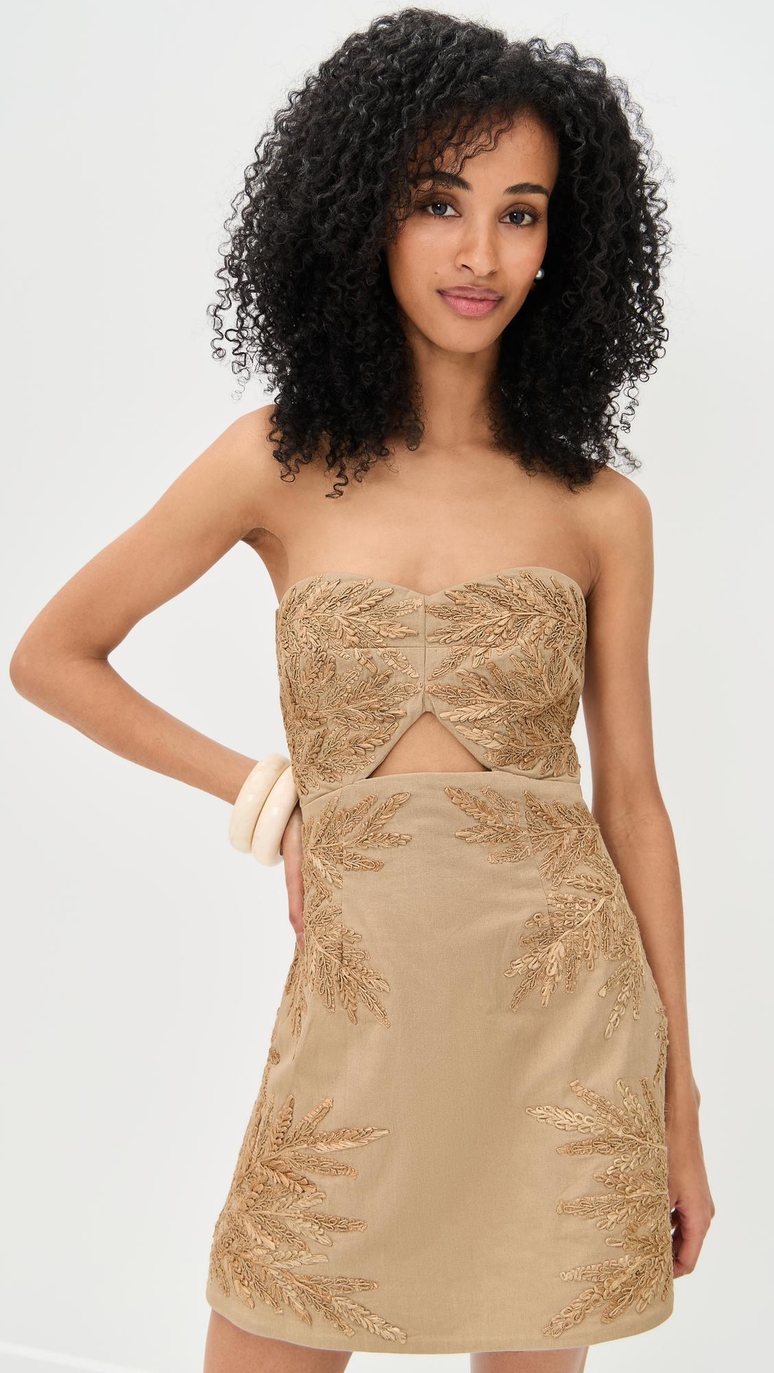 meah raffia mini dress