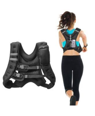 mecale weighted vest 20 lb adjustable training vest with reflective stripe buckle for men women