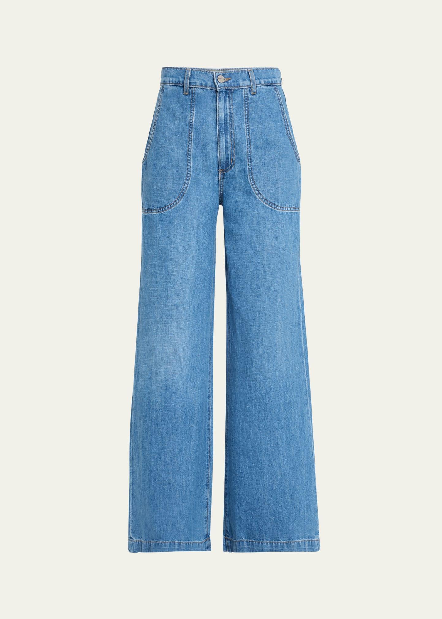 mecox beach wide-leg jeans