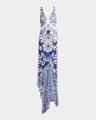 medallion paisley sequined flounce gown