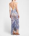 medallion paisley sequined flounce gown