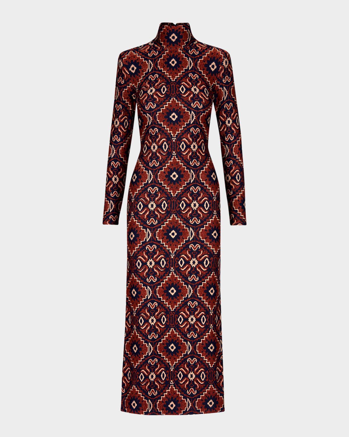 medallion side slit dress