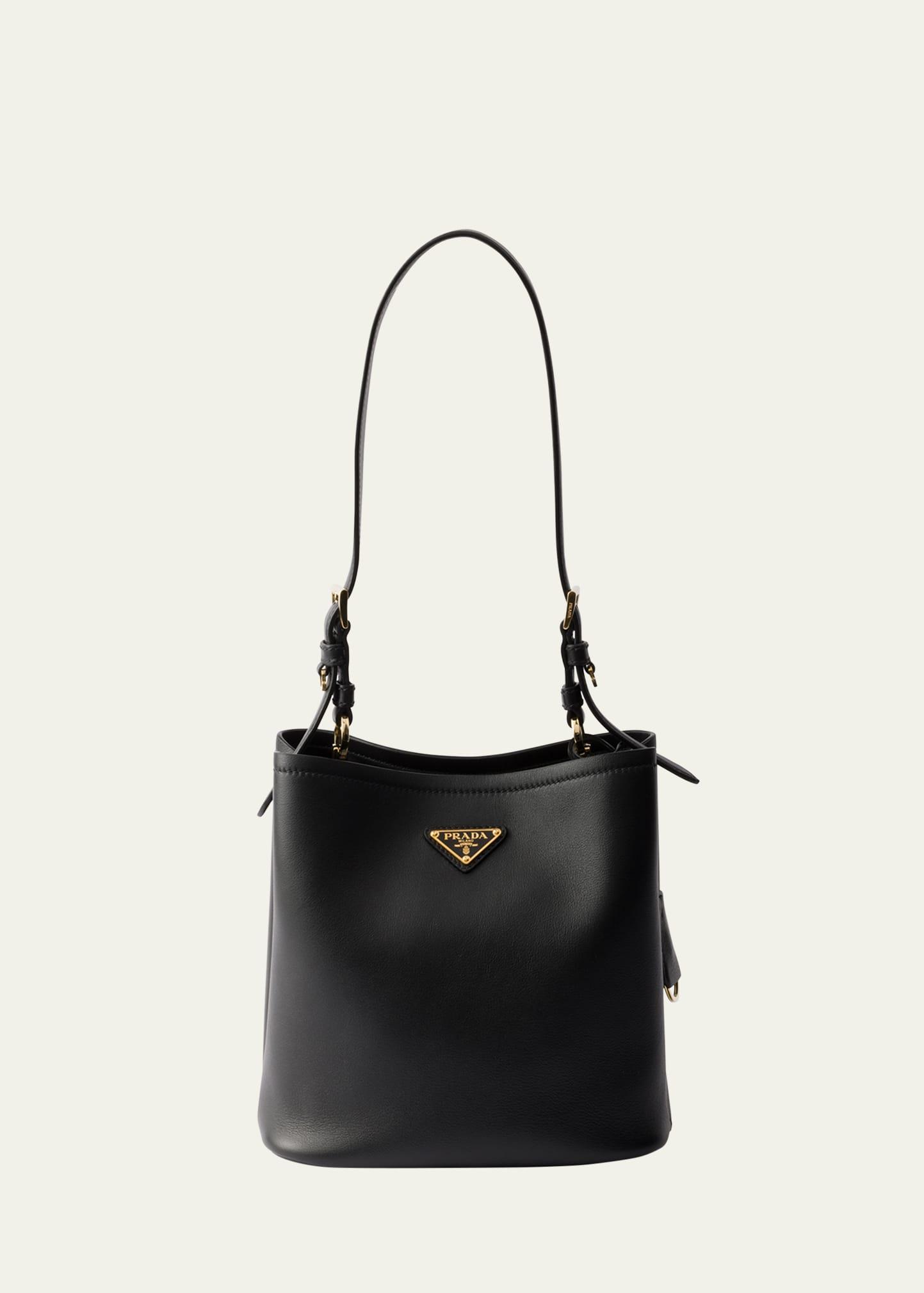 medium bucket leather shoulder bag