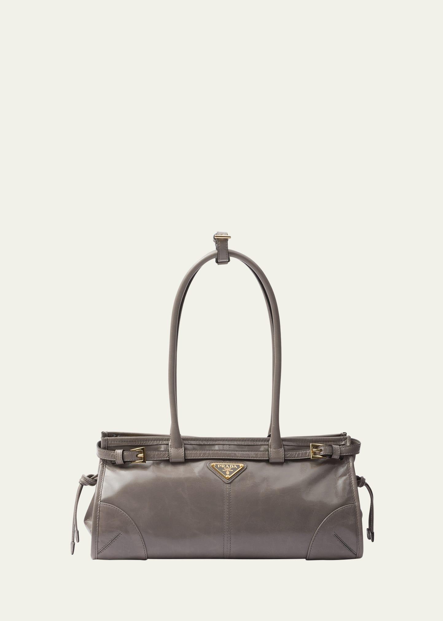 medium east-west leather shoulder bag