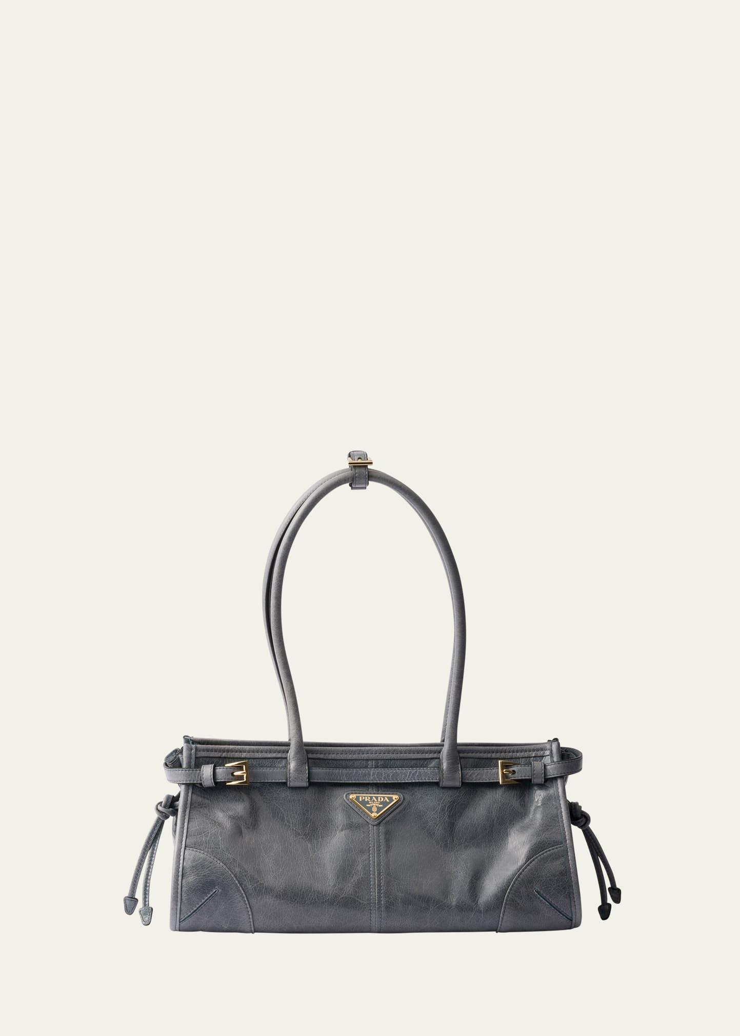 medium east-west leather shoulder bag