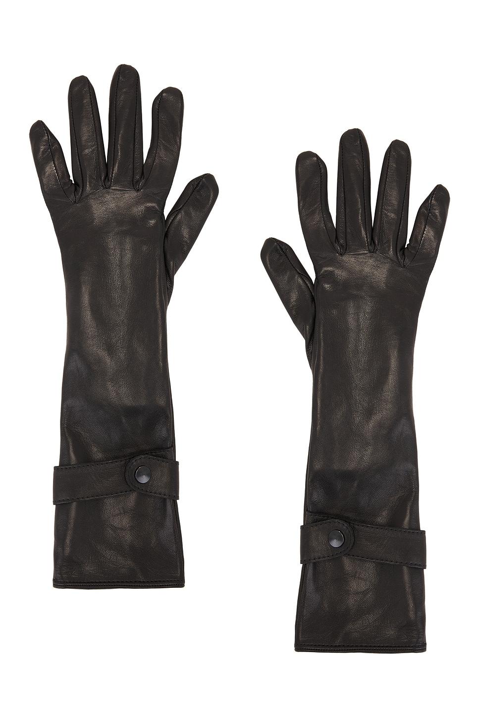 medium length leather gloves