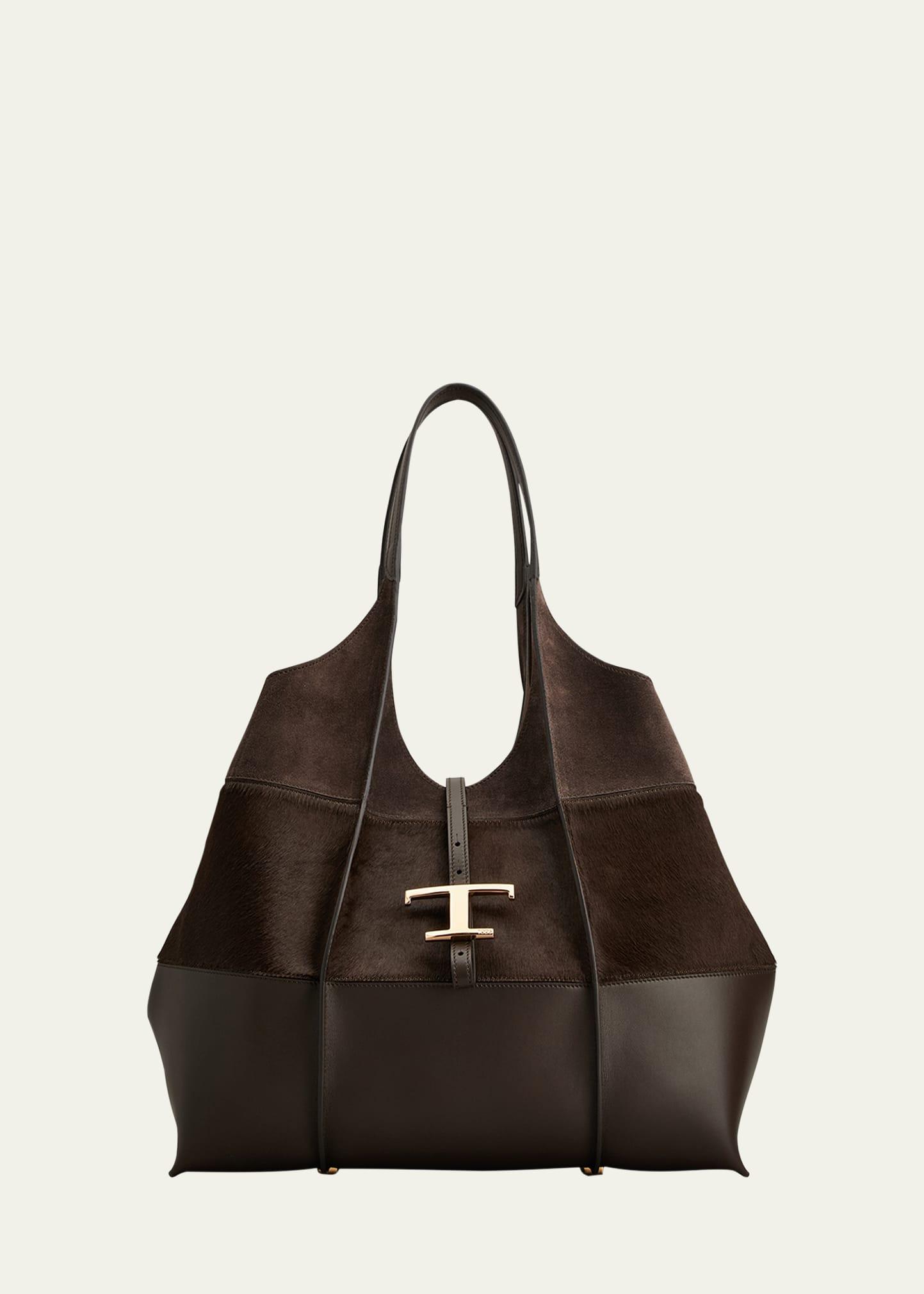 medium mixed calfskin timeless tote shopping bag