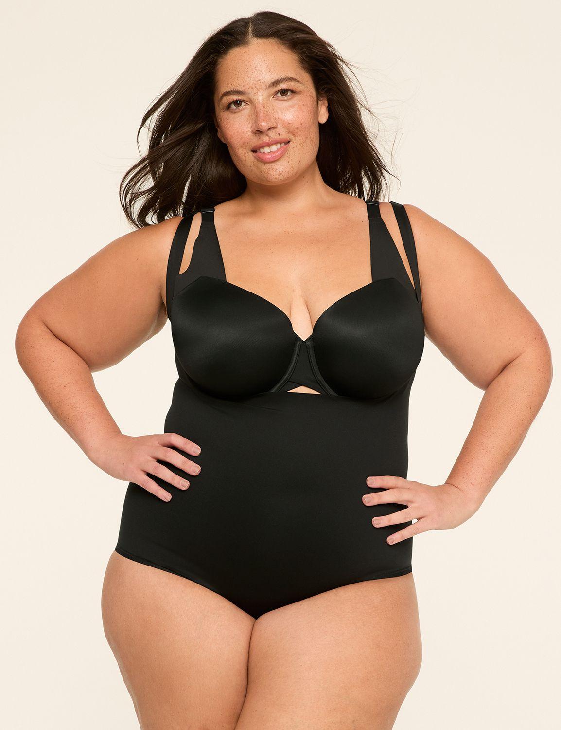 medium shaping totally smooth open-bust bodysuit