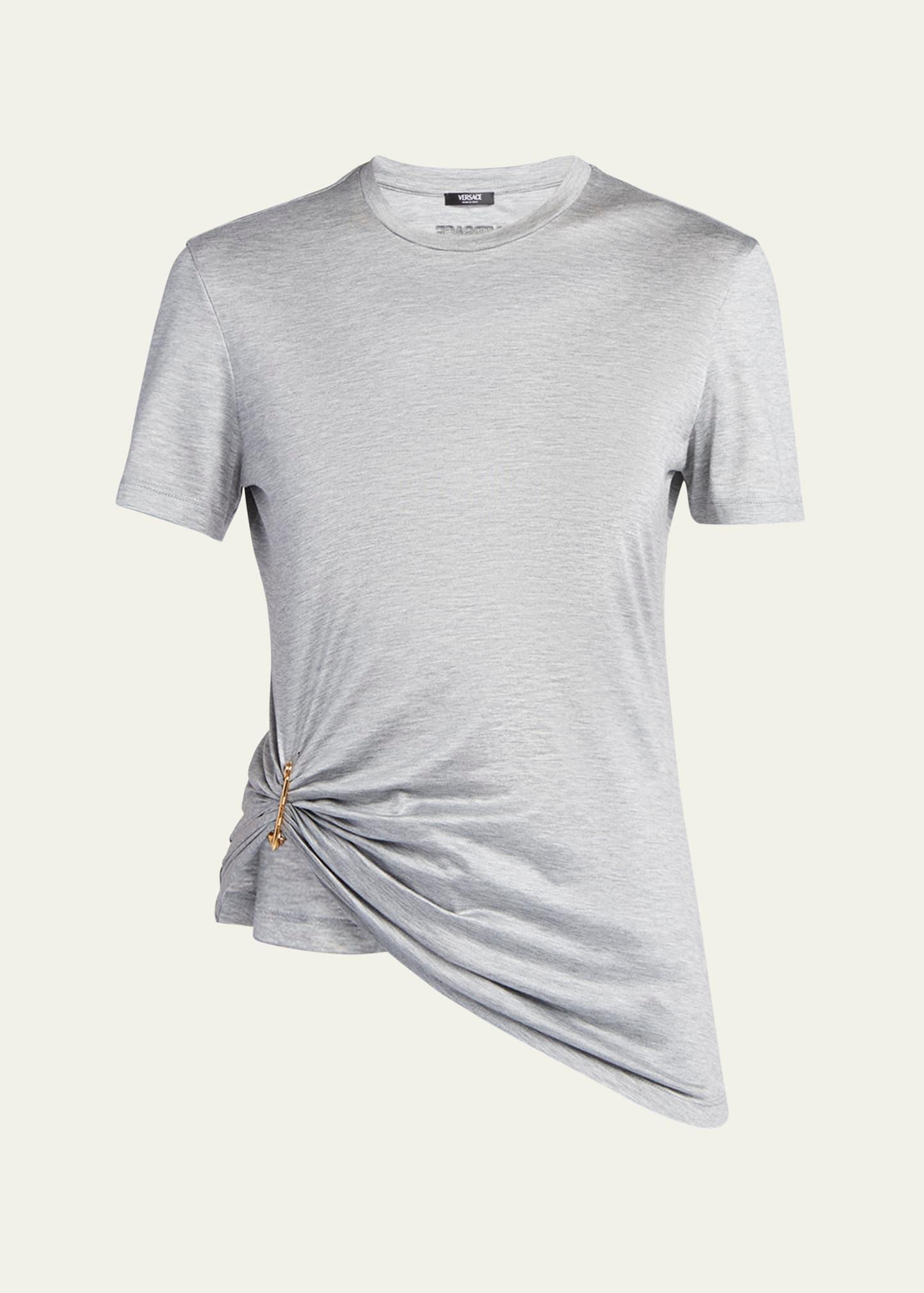 medusa pin-gathered jersey t-shirt