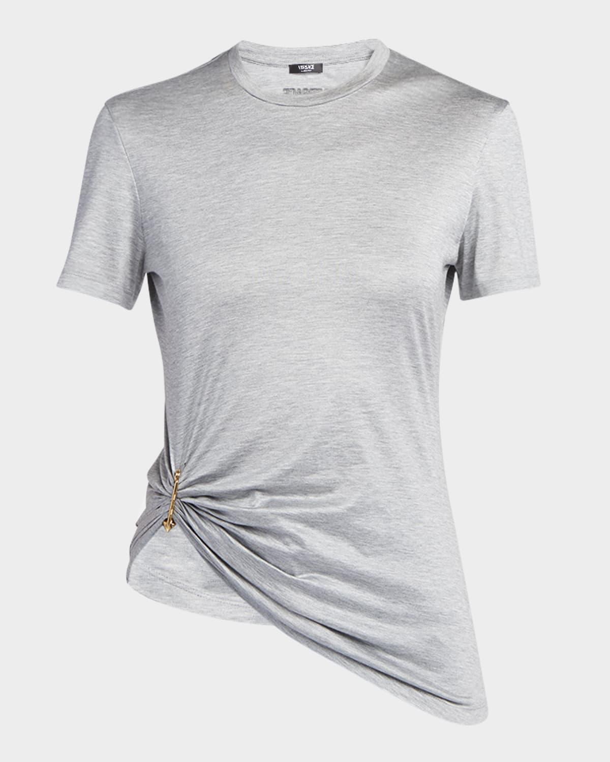 medusa pin-gathered jersey t-shirt