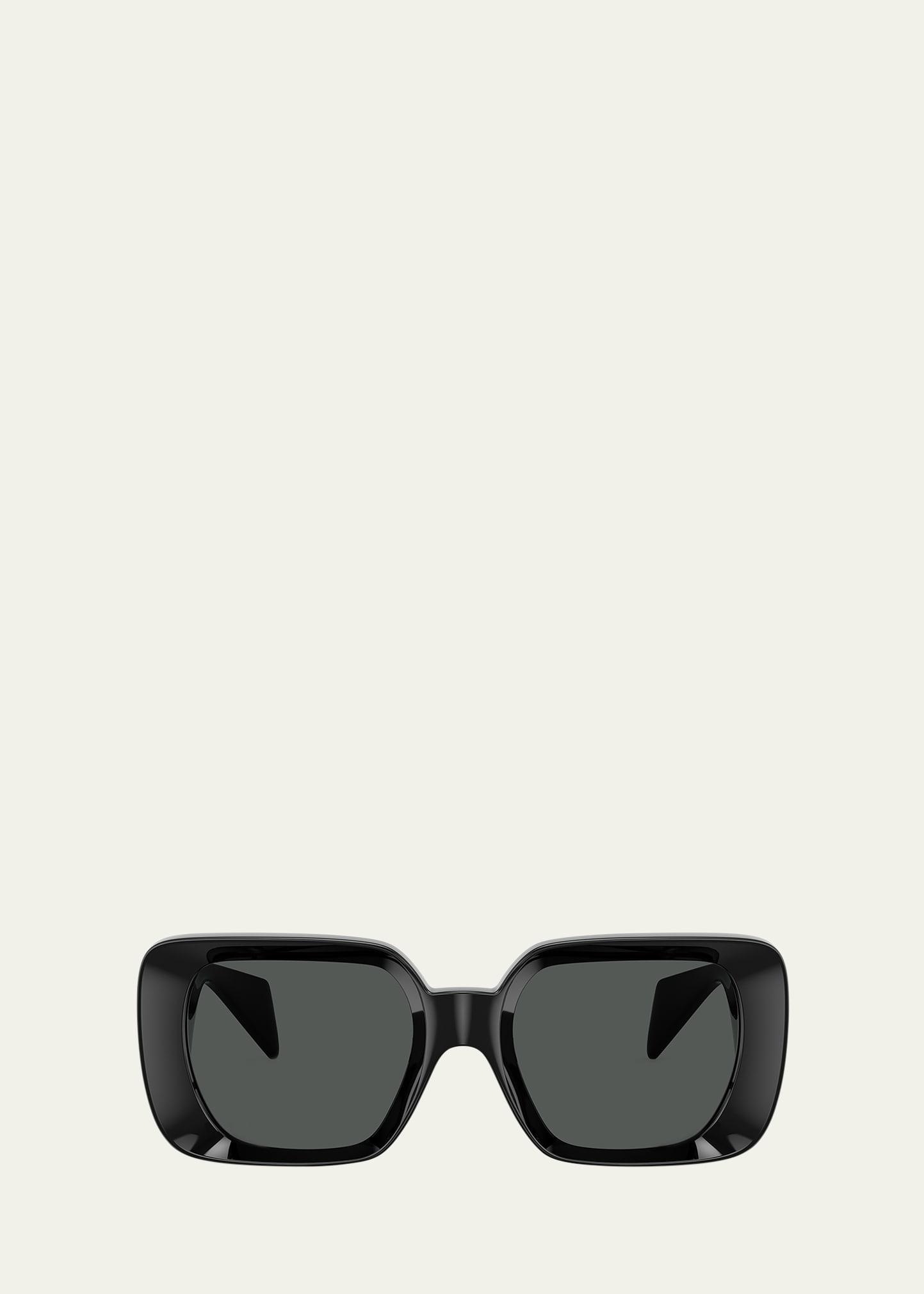 medusa rectangle plastic sunglasses
