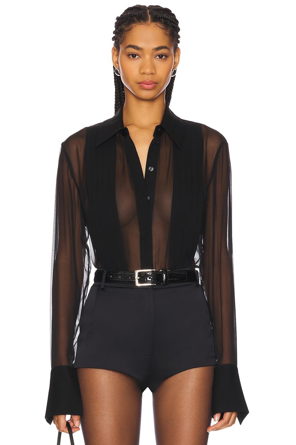 meghan panelled silk blouse