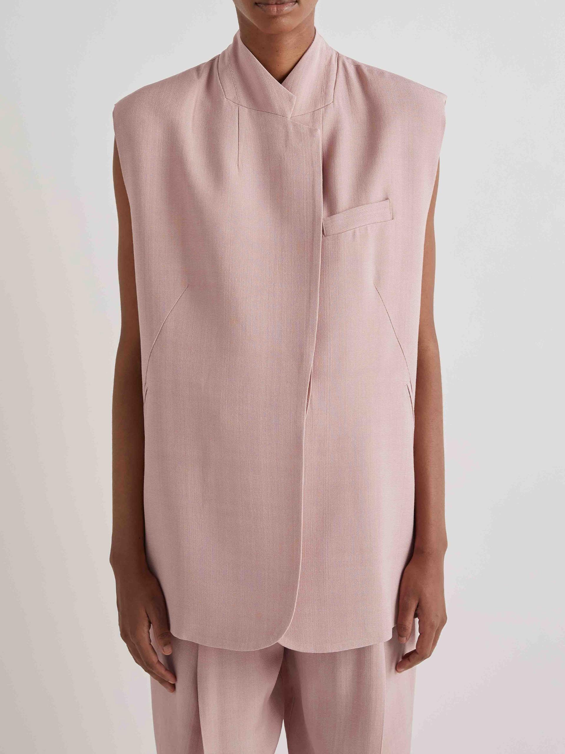 meimeij gilet over size pink & purple - women