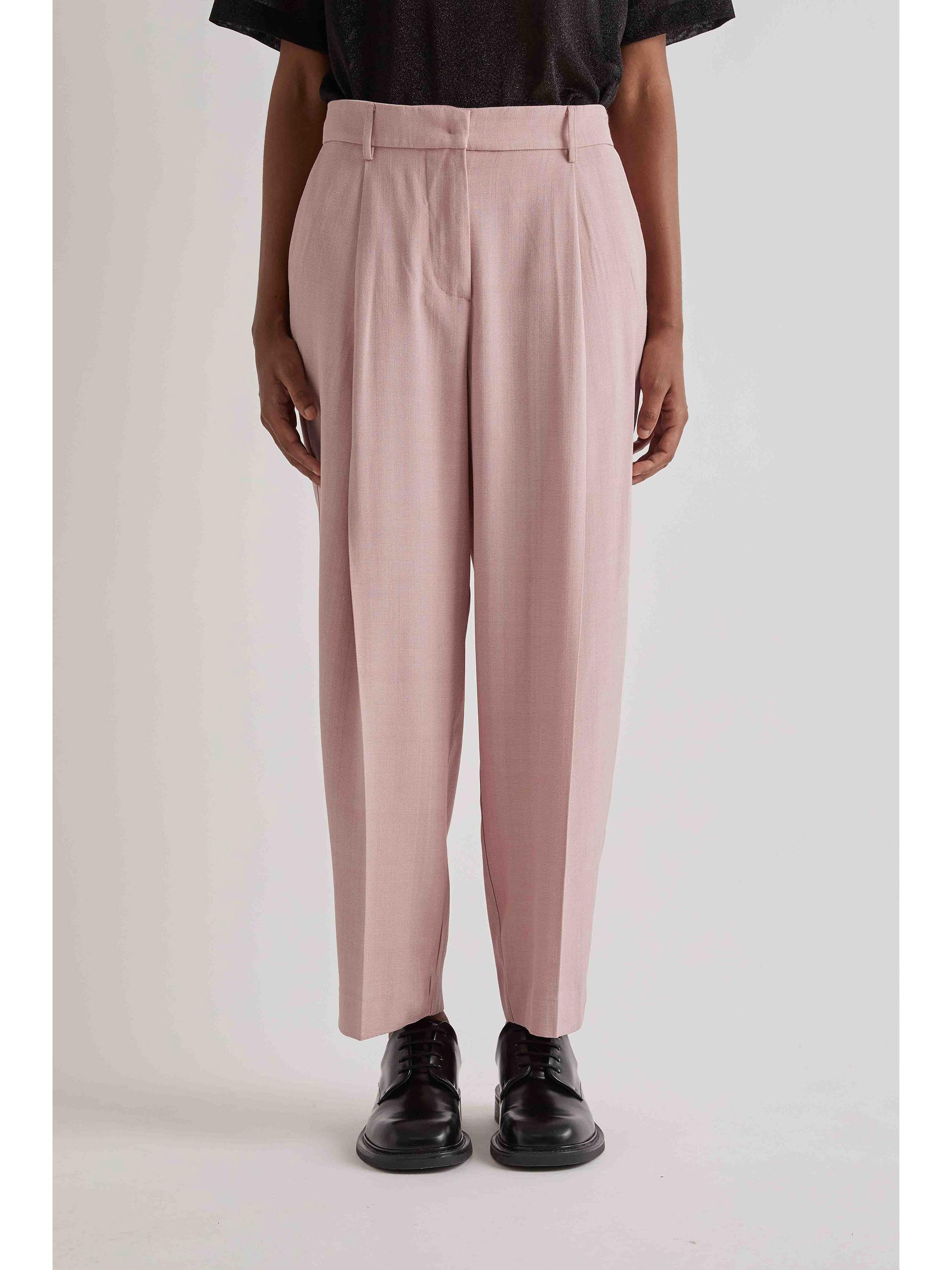 meimeij pantalone pink & purple pantaloni - women