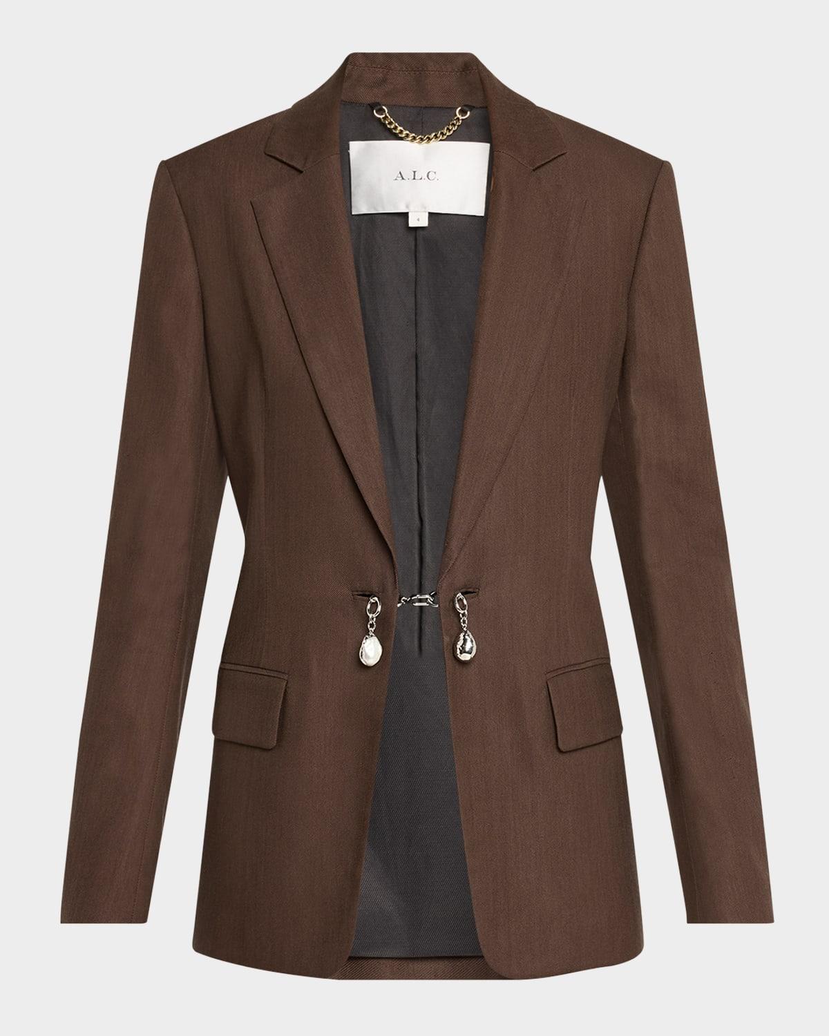 mel chain-embellished jacket