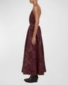 melancholic bliss faux-leather backless ankle dress